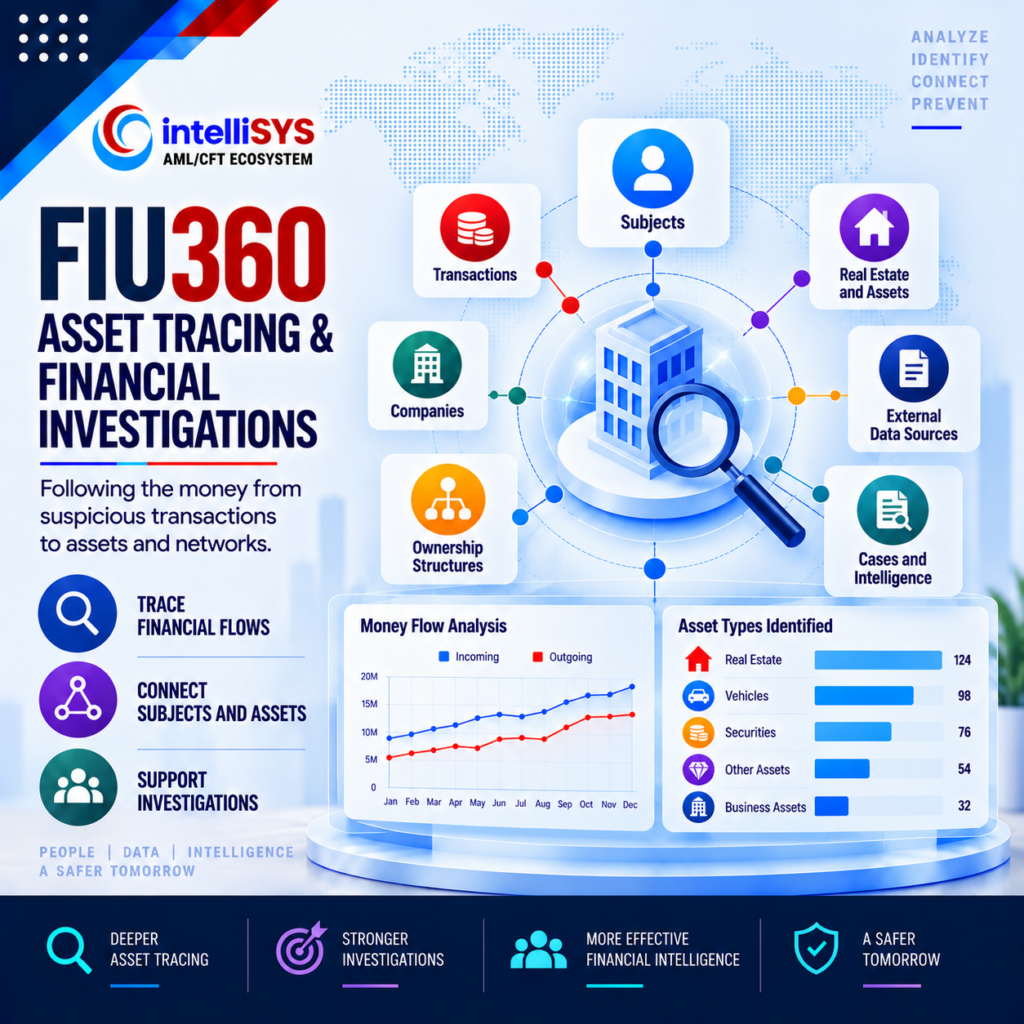 Asset Tracing and Financial Investigations in FIU360: Following the Money from Suspicious Transactions to Assets and Networks